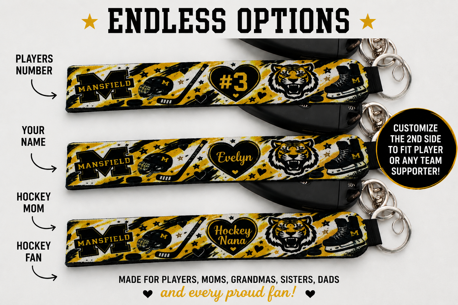 Personalized Keychain Wristlet
