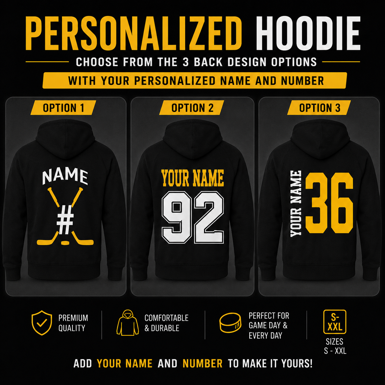 Personalized Mansfield Hockey Hoodie
