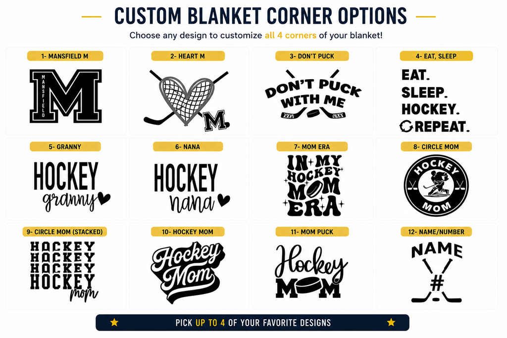 Customized Mansfield Hockey blanket