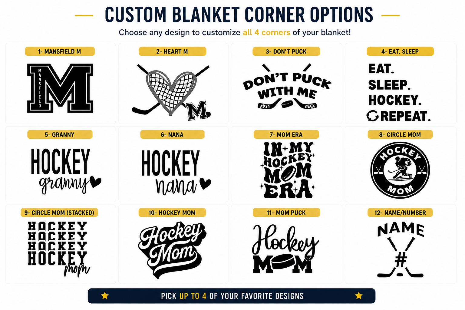 Customized Mansfield Hockey blanket